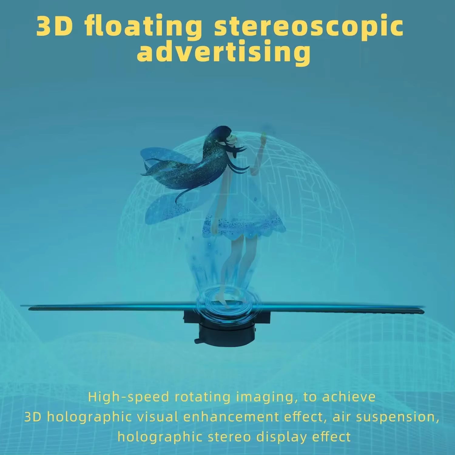 Premium 3D Hologramm Projektor  16,5 Zoll mit 224 LED´s
